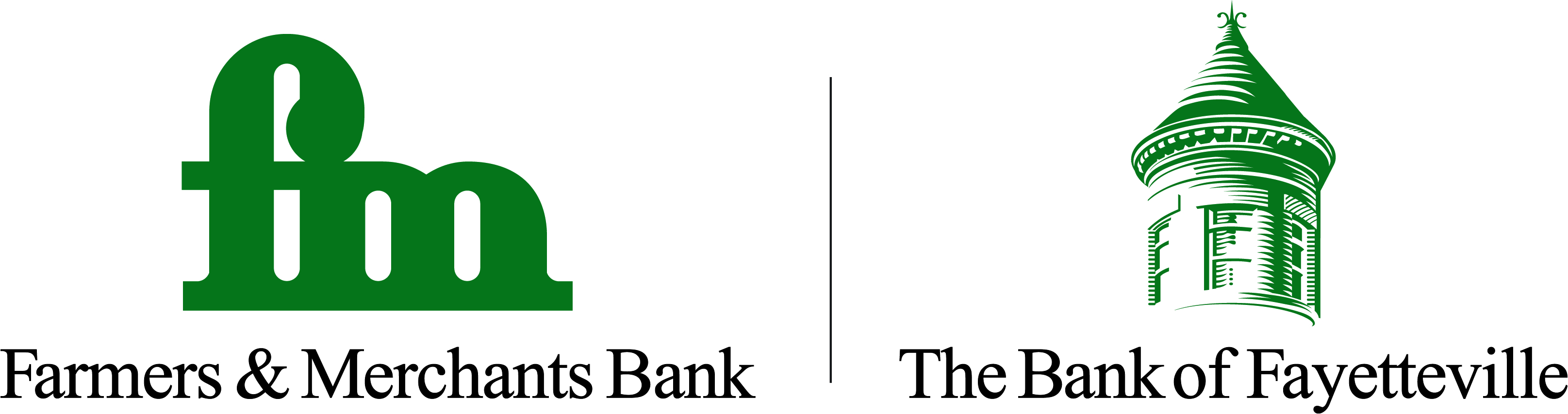Farmers & Merchants Logo, The Bank of Fayetteville Logo